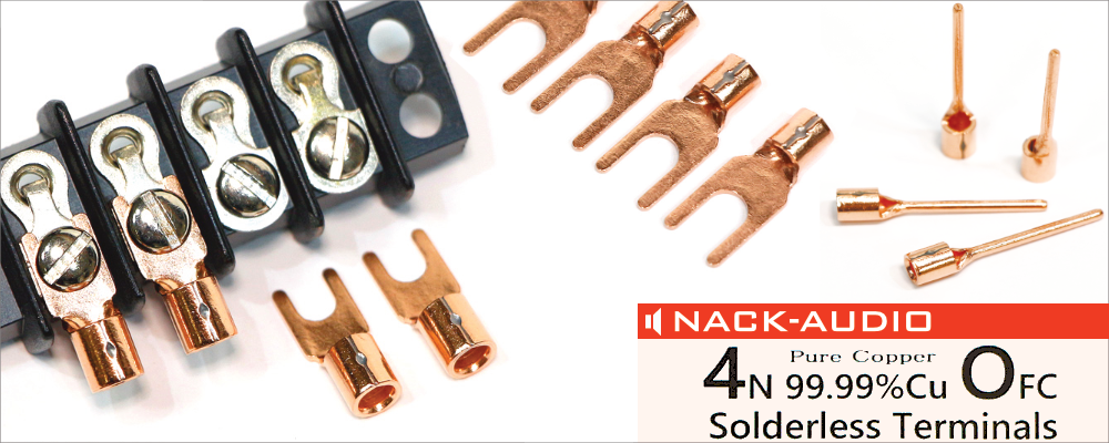 ナックオーディオ オリジナル商品 「非メッキ OFC 4N 純銅製 圧着端子」
