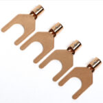 OFC 4N 99.99%Cu 高純度無酸素銅 8mm Yラグ圧着端子 非メッキ スペード端子 4個set 5.5Y-8