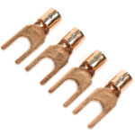 McIntosh 用 OFC 4N 99.99%Cu 高純度無酸素銅 非メッキ Yラグ端子 4個set 2Y-3.5