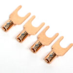 McIntosh 用 OFC 4N 99.99%Cu 高純度無酸素銅 非メッキ Yラグ端子 4個set 1.25Y-3.5