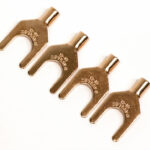 OFC 4N 99.99%Cu 高純度無酸素銅 8mm Yラグ圧着端子 非メッキ スペード端子 4個set 5.5Y-8