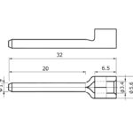 OFC 4N 99.99%Cu 高純度無酸素銅 非メッキ 棒形端子 (TC型端子) TC5.5-21
